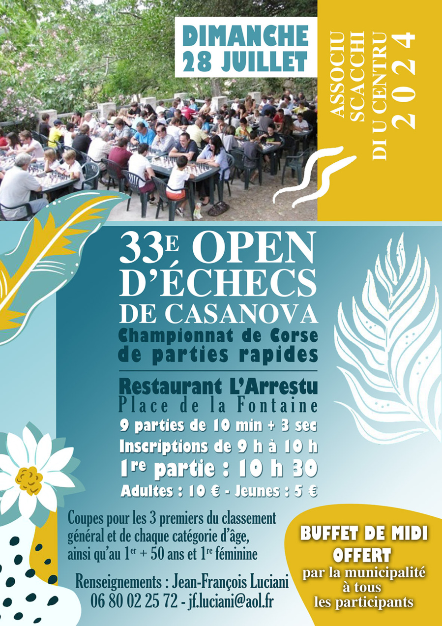 33e Open de Casanova - Championnat de Corse de parties rapides