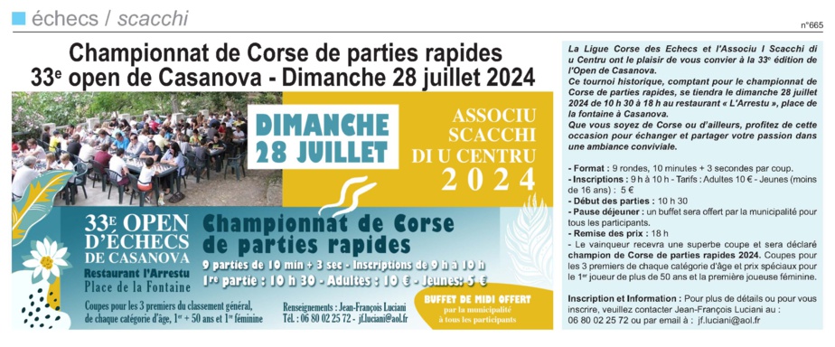 Corse-Matin du 21 juillet 2024