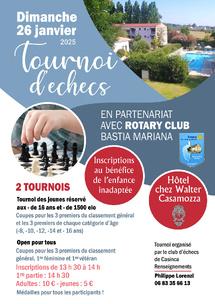 Tournoi "Rotary Bastia Mariana" au profit de l'enfance inadaptée - 26/01/2025