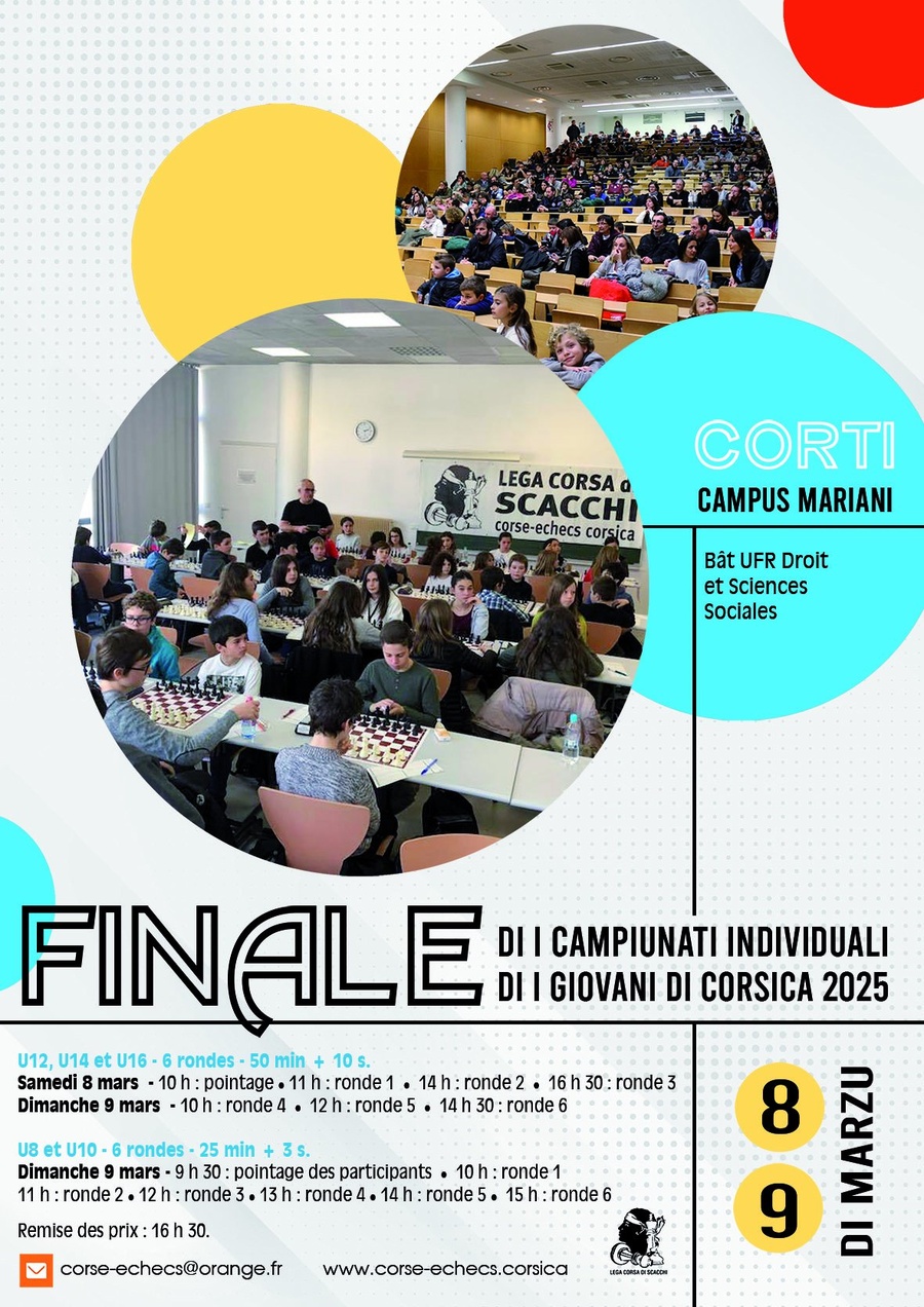 L'Université de Corse accueille les finales des Championnats de Corse Jeunes - 8 et 9 mars 2025