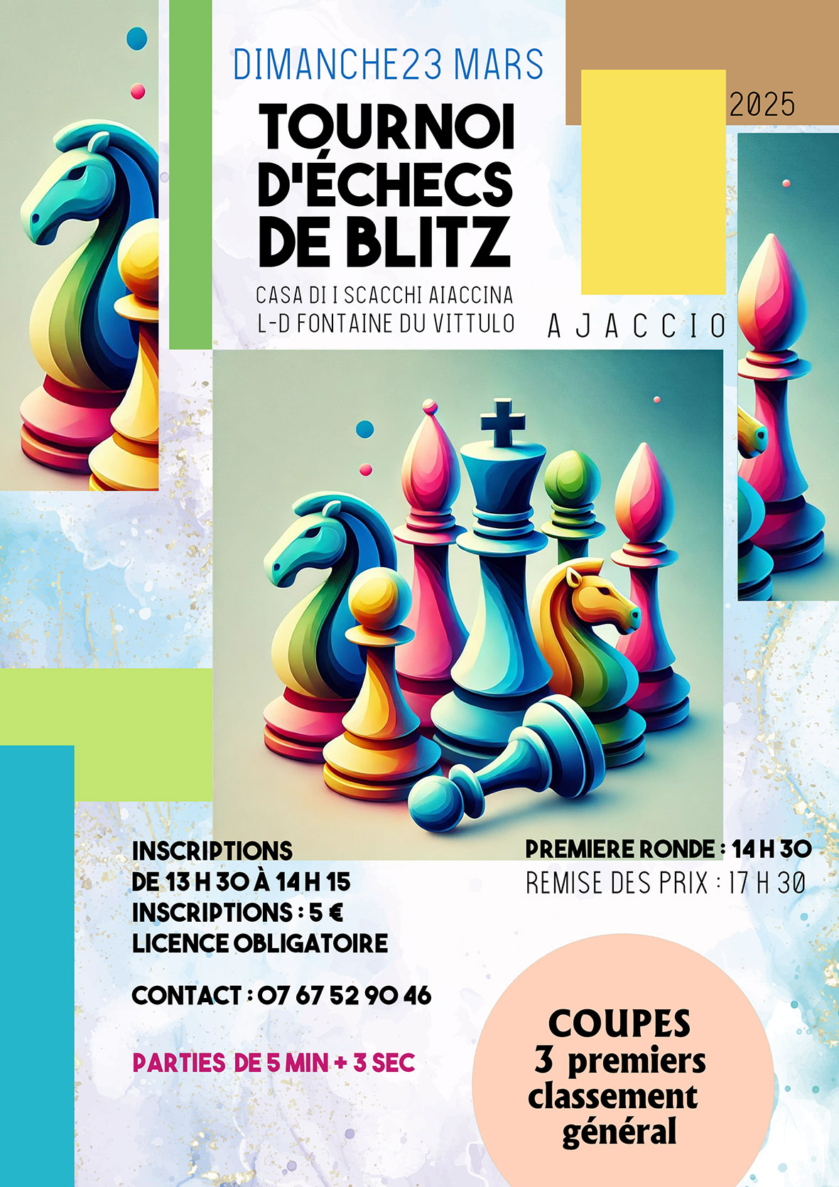 Tournoi de Blitz de l’Échecs Club Ajaccien - 23/03/2025